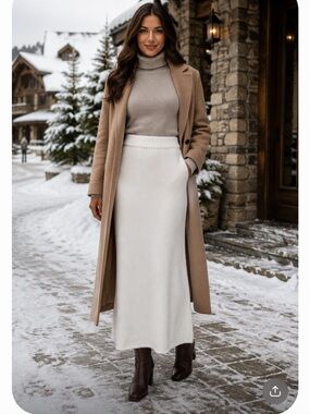 NWT Rachel Comey Telmo Knit  maxi Skirt in winter white